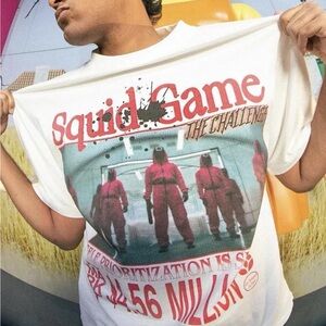Market Netflix ‘Squid‎ Game’ White T-Shirt Size XL